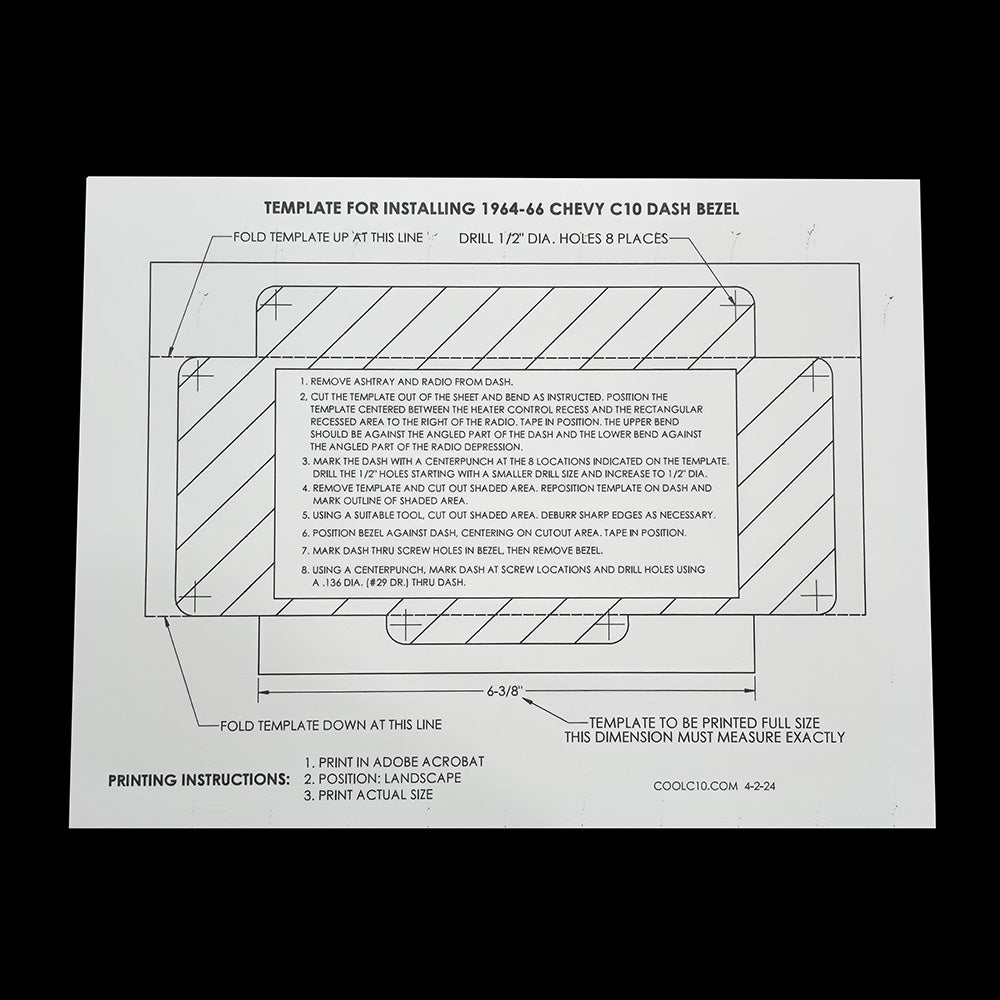 64-66 Center AC Vent Assembly (Medium Fawn)