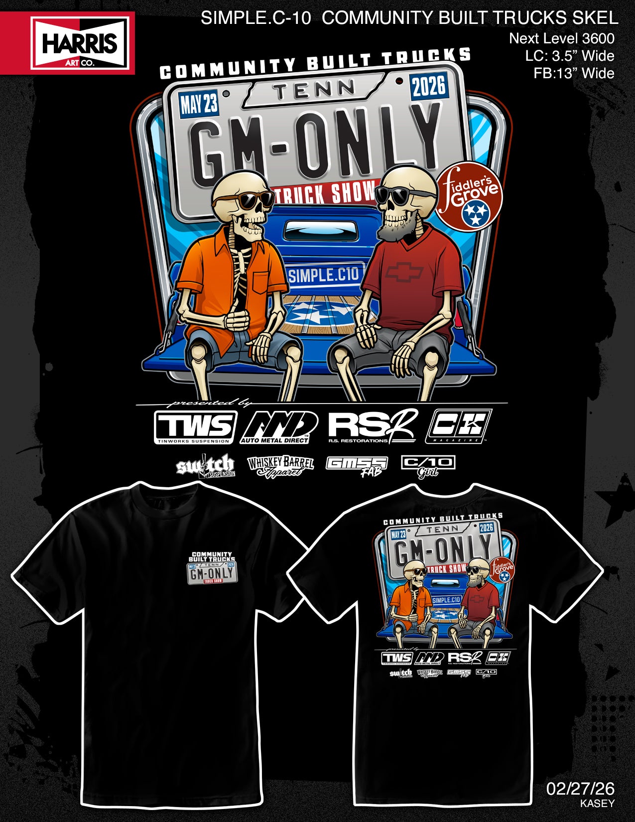 Community Built Trucks | Skeleton Tailgate Shirt
