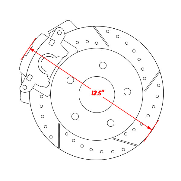 1971-1987 C10 BLACKOUT Disc Brake Conversion Kit, Rear 5-Lug