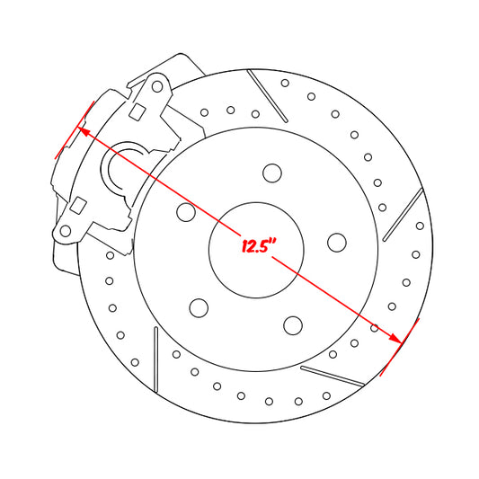 1971-1987 C10 BLACKOUT Disc Brake Conversion Kit, Rear 5-Lug