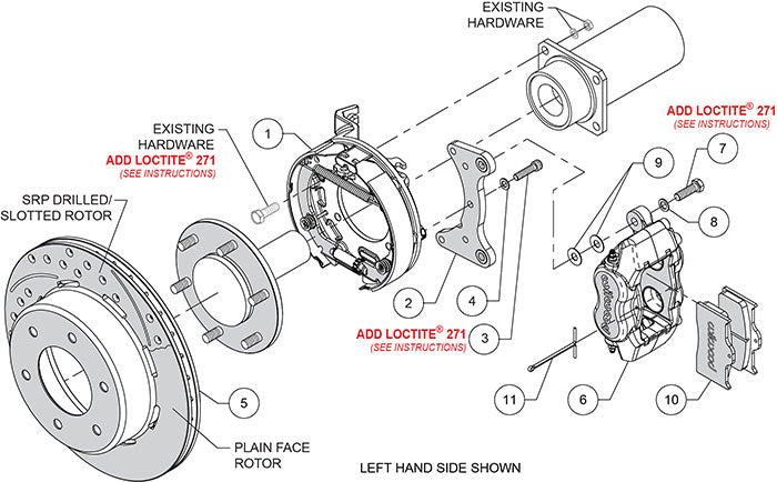 Forged Dynalite Rear Parking Brake Kit (6 Lug) | Wilwood