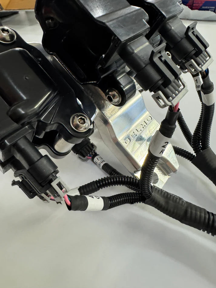 Delmo's Complete Coil Relocation Kit with Vintage Plug Wires