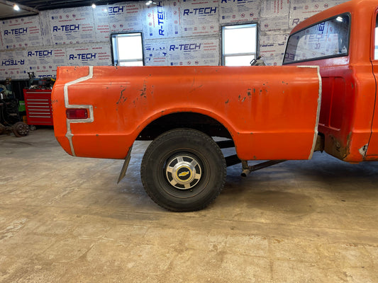 1967 -1972 C-10 long bed to short bed rear of bed only conversion template