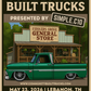 Community Built Trucks 2026 | Registration poster featuring a green GM truck at Fiddlers Grove, Lebanon, TN.