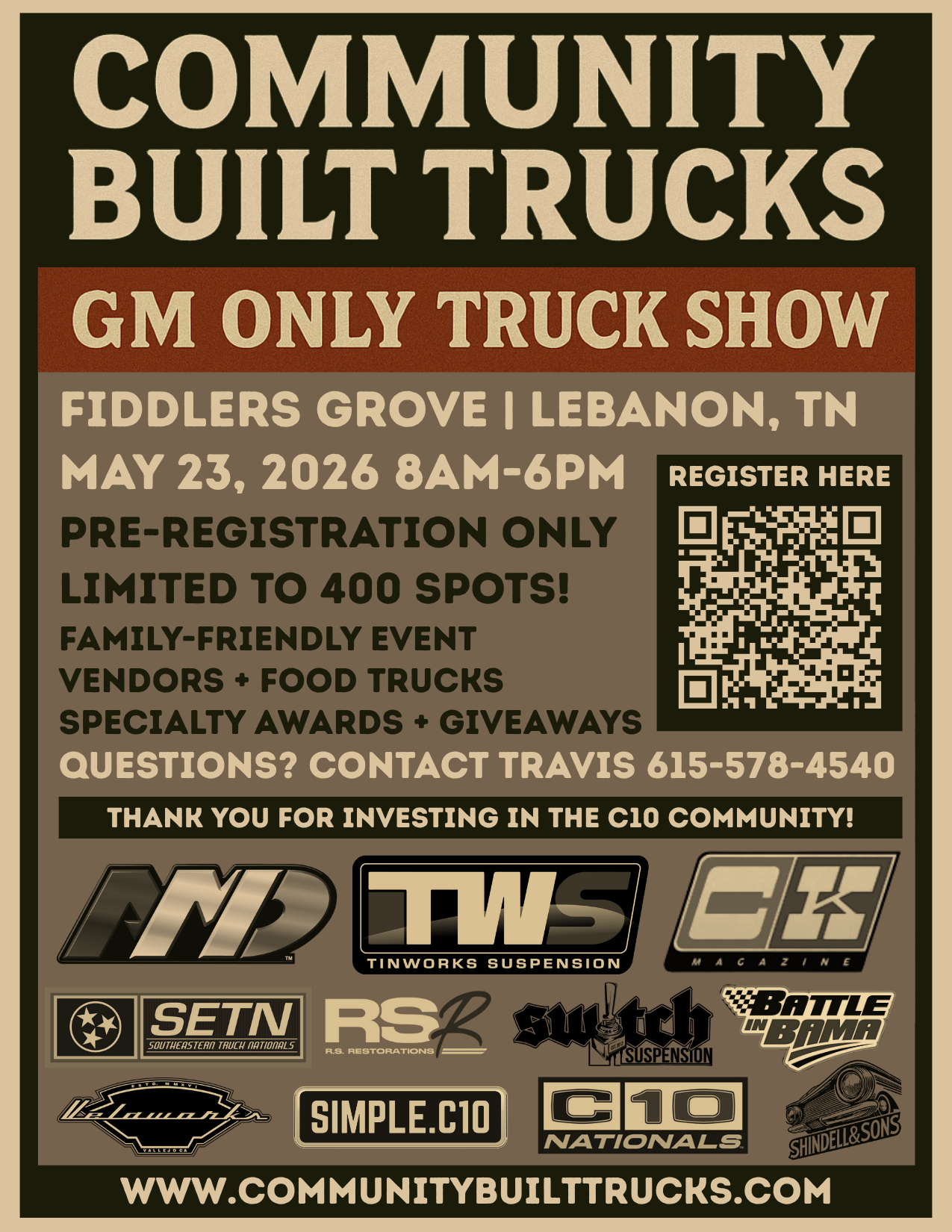 Community Built Trucks 2026 | Registration