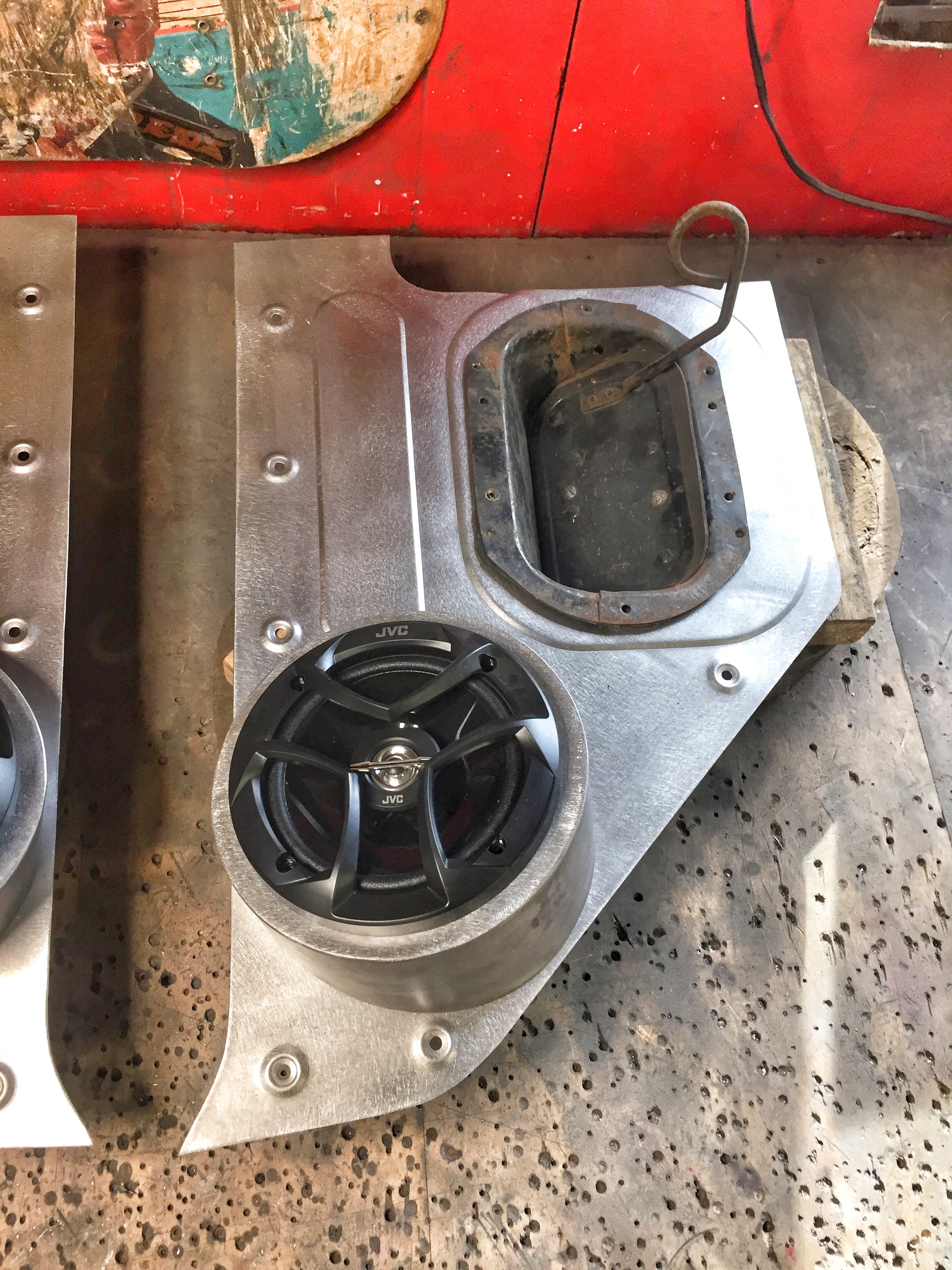 Kick Panel Pods 1960-1966 Chevrolet C-10 kick panels with low mounted speaker pods and ...